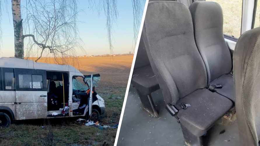 Под Минском маршрутка слетела в кювет и перевернулась — 6 человек в больнице