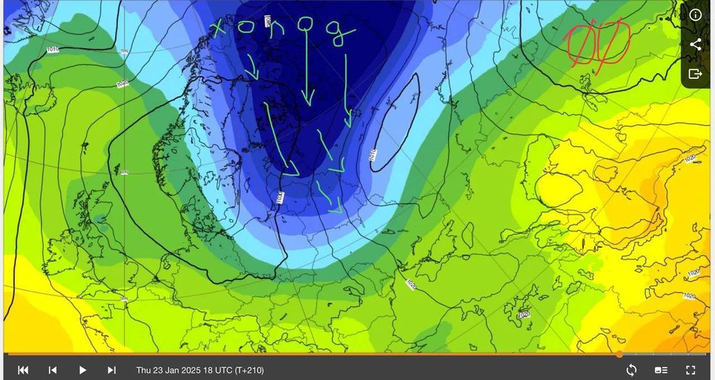 Предыдущий прогноз ECMWF
