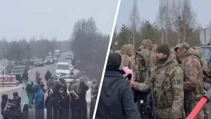 Десятки украинцев устроили протест на границе с Беларусью. Что потребовали?