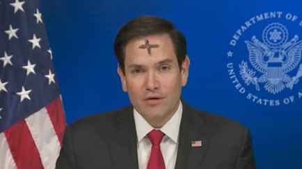 Госсекретарь США Рубио вышел в эфир ТВ с крестом на лбу. Что это значит?