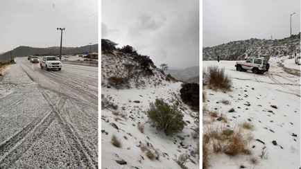 «Едем кататься на лыжах?» — Сильный град превратил пески Саудовской Аравии в заснеженные пейзажи