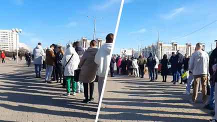 «Бесплатно раздают?» — В Минске заметили очередь из нескольких десятков человек. За чем стояли?