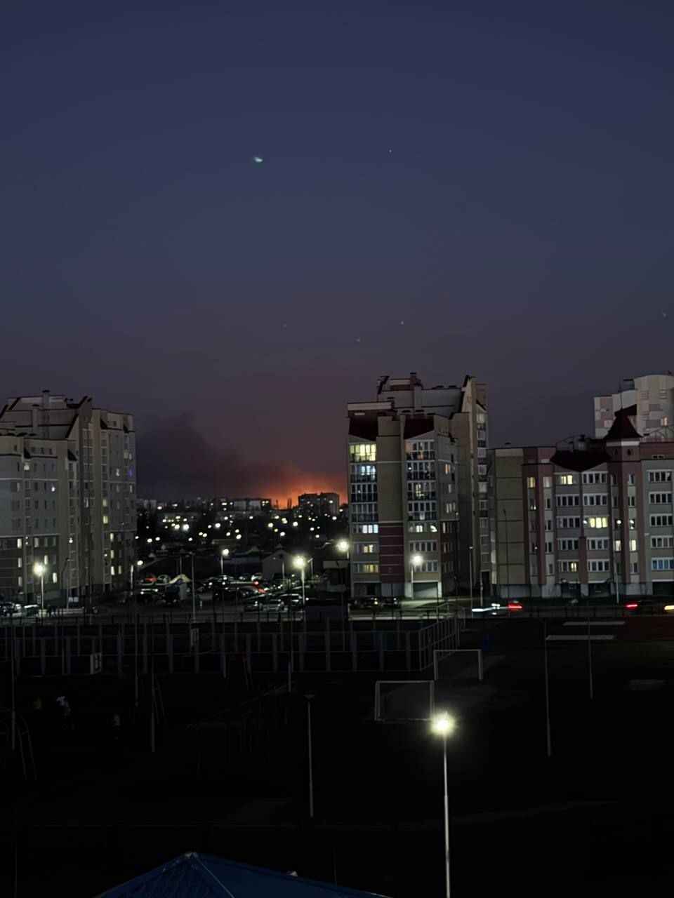 Власти Брестчины объяснили источник зарева, который сняли на видео ночью жители Пинска