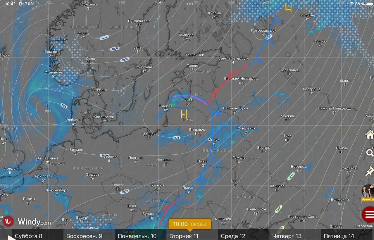 «Как в начале мая» - Синоптики предупредили белорусов о первых весенних грозах с ливнями
