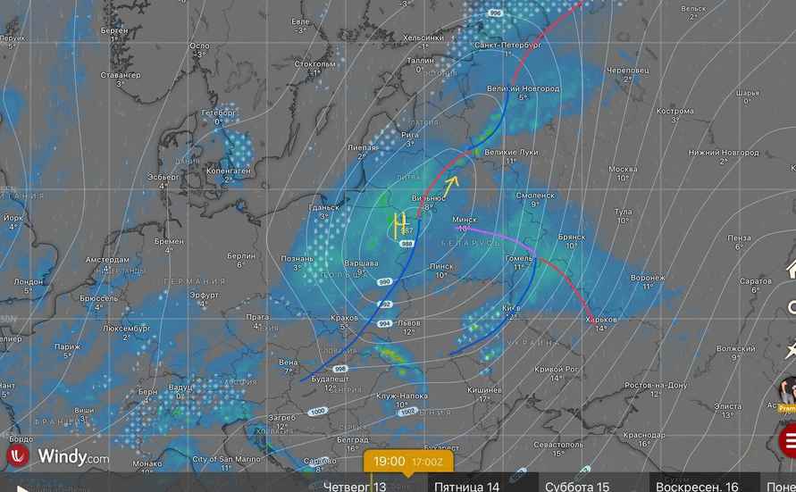 Ветер до 72 км/ч и грозы. Синоптики объявили оранжевый уровень опасности по всей Беларуси
