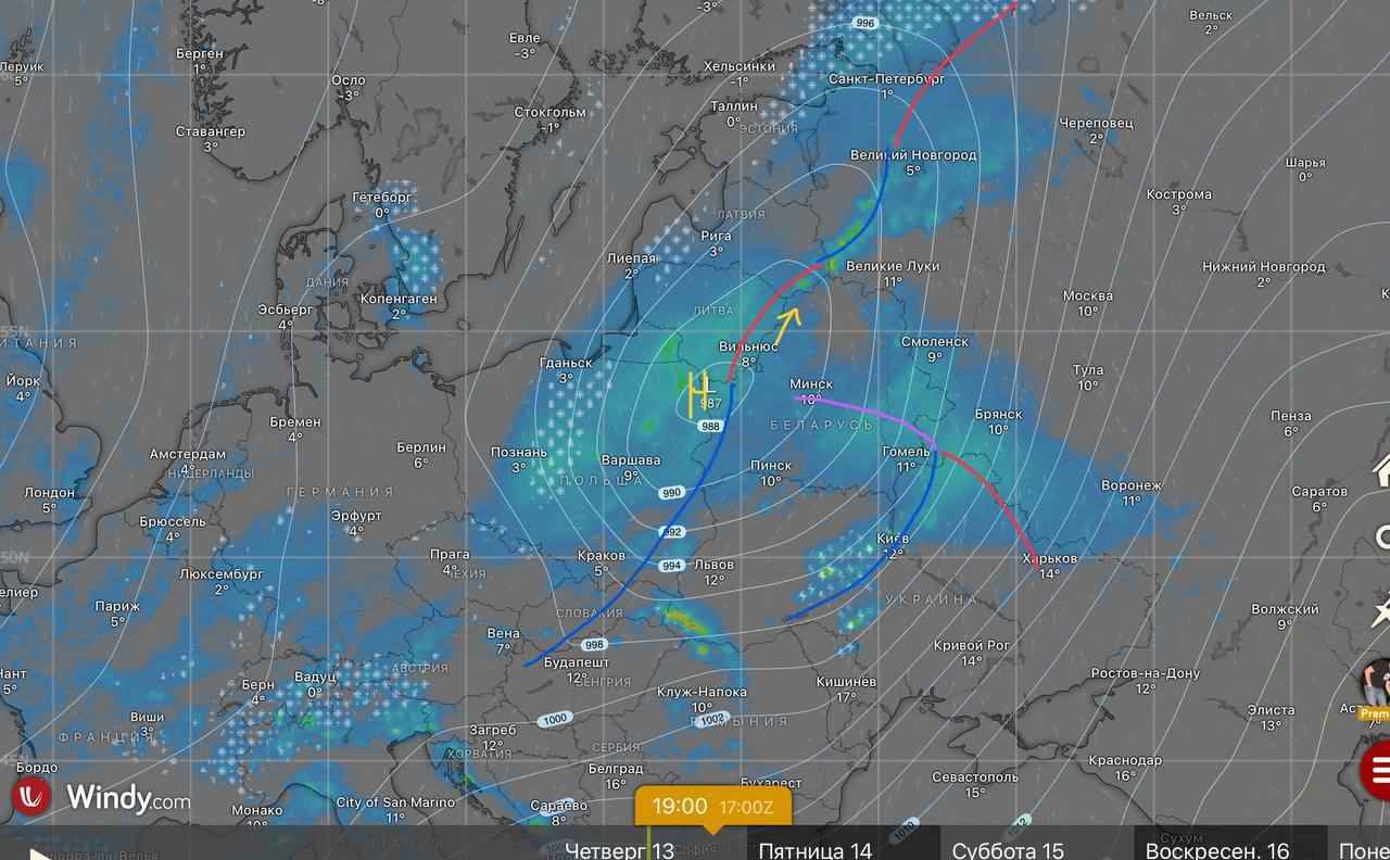 Ветер до 72 км/ч и грозы. Синоптики объявили оранжевый уровень опасности по всей Беларуси