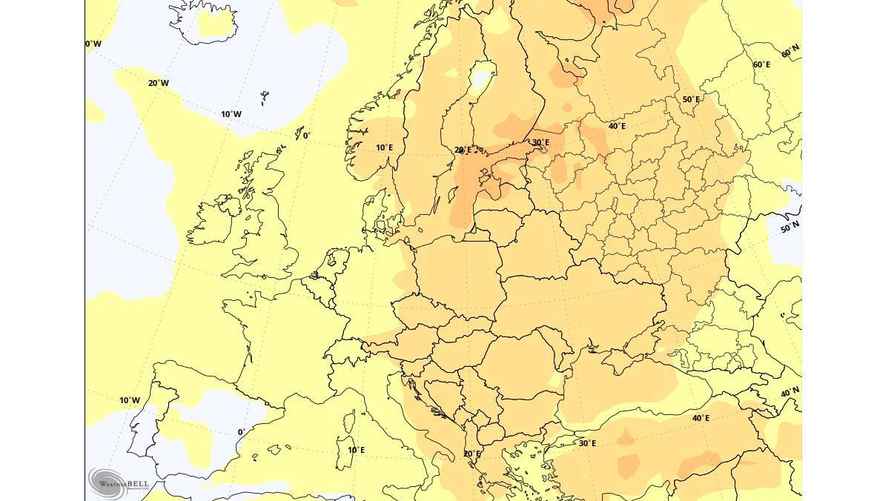 Прогноз температур на начало лета-2025. Иллюстрация: t.me/nadvorie