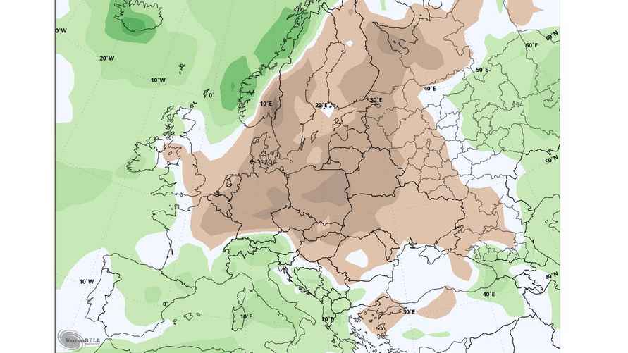 Прогноз осадков на лето-2025 по модели Cansips. Иллюстрация: t.me/nadvorie