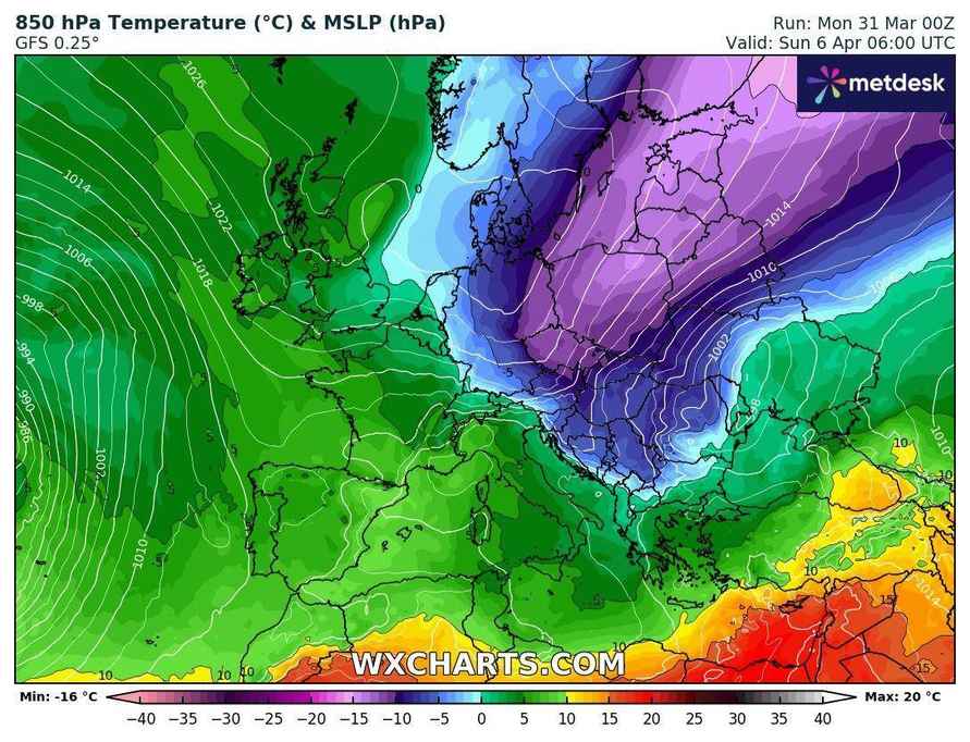 Синоптики объявили оранжевый уровень опасности на 1 апреля и предупредили белорусов о вторжении холода из Арктики