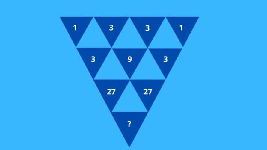 Эта головоломка с треугольниками проверит вашу логику. Сможете найти число под вопросом?