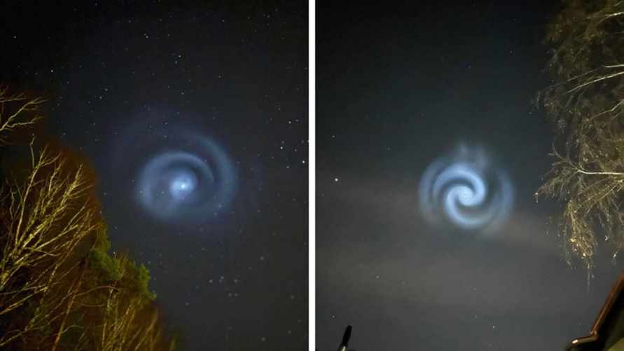 "От нас что-то скрывают" - Спиральная "кротовая нора" в небе над Европой вызвала переполох в соцсетях. Что это было?