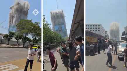 В Таиланде из-за землетрясения магнитудой 7,7 обрушило строящийся небоскрёб, в Мьянме – автомобильный мост