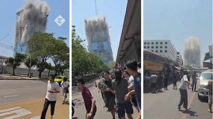 В Таиланде из-за землетрясения магнитудой 7,7 обрушило строящийся небоскрёб, в Мьянме – автомобильный мост