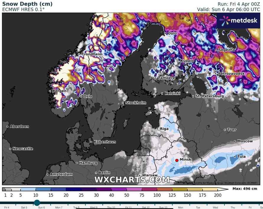 Синоптики объявили «оранжевые» выходные в Беларуси из-за резкого изменения погоды. Где интенсивный снег, а где – грозы?