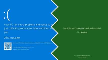 «Синий экран смерти» станет зелёным? Windows показала его новый дизайн, убрав «культовый» элемент