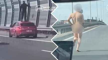 Автопилот по-варшавски? В Польше белорус во время езды вылез на крышу машины, устроил несколько ДТП и разделся догола