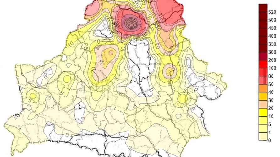 Распространение борщевика в Беларуси:.