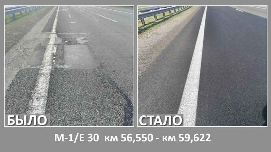 Минтранс Беларуси стал публиковать фото отремонтированных дорог. Зачем?