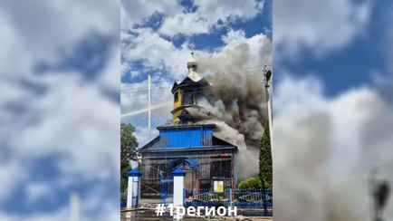 Под Жабинкой сгорела деревянная церковь 18 века из списка историко-культурных ценностей Беларуси