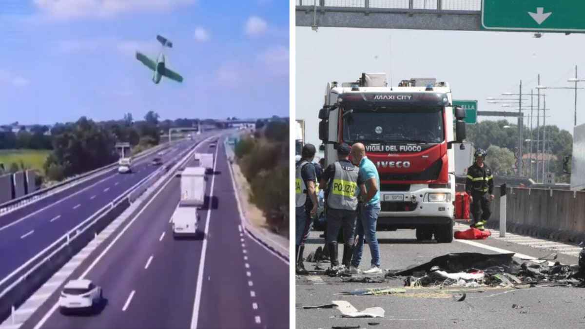 Lahko letalo strmoglavilo na avtocesto v Italiji