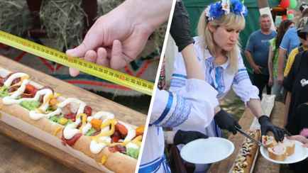 На Гомельщине приготовили огромный хот-дог. Сколько метров?
