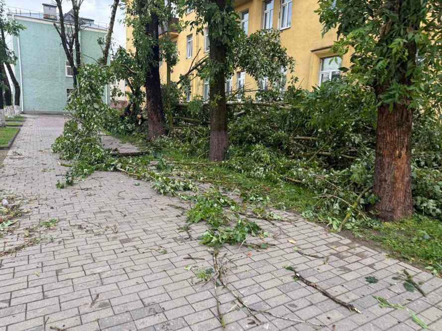 В Могилёве развернули штаб комиссии по ЧС после разрушительной ночной грозы