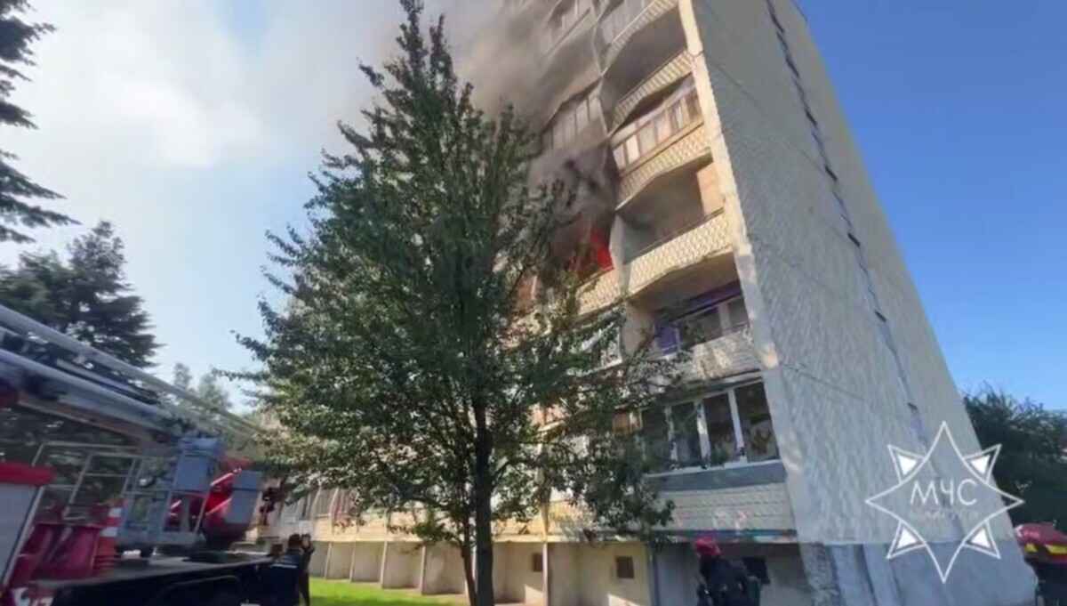 В Минске загорелось общежитие