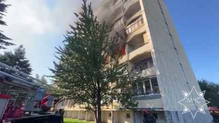 В Минске загорелось общежитие