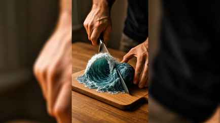 Что будет, если разрезать море? А торнадо? Это залипательное видео набрало 19 млн просмотров в TikTok