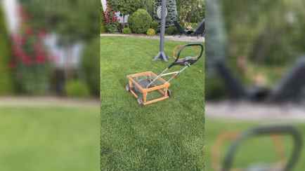 Белорусы оценят? В Tiktok показали «косилку травы» с автоудобрением