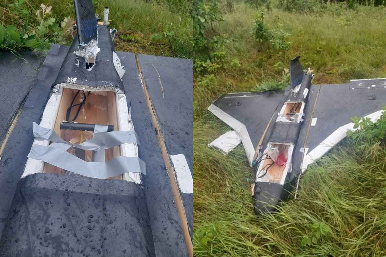 Остатки разбитого беспилотника