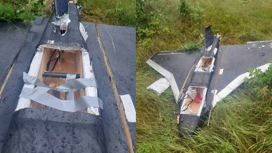 Остатки разбитого беспилотника