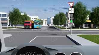 Эта задача на проезд перекрестка путает даже опытных водителей. Какой ответ верный?