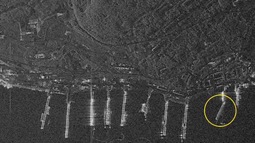 Спутниковый снимок после землетрясения