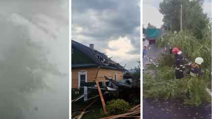 Шквал снес кровли 16 домов на Могилевщине и Брестчине