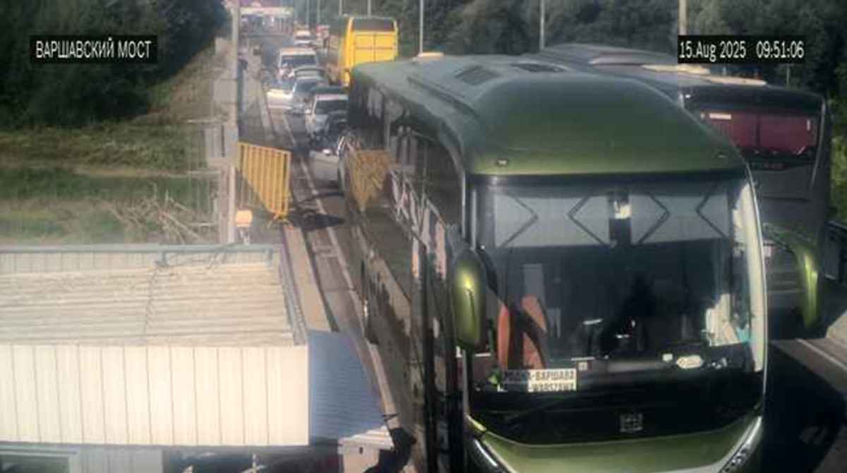 Скриншот с камеры на Варшавском мосту от ГТК РБ