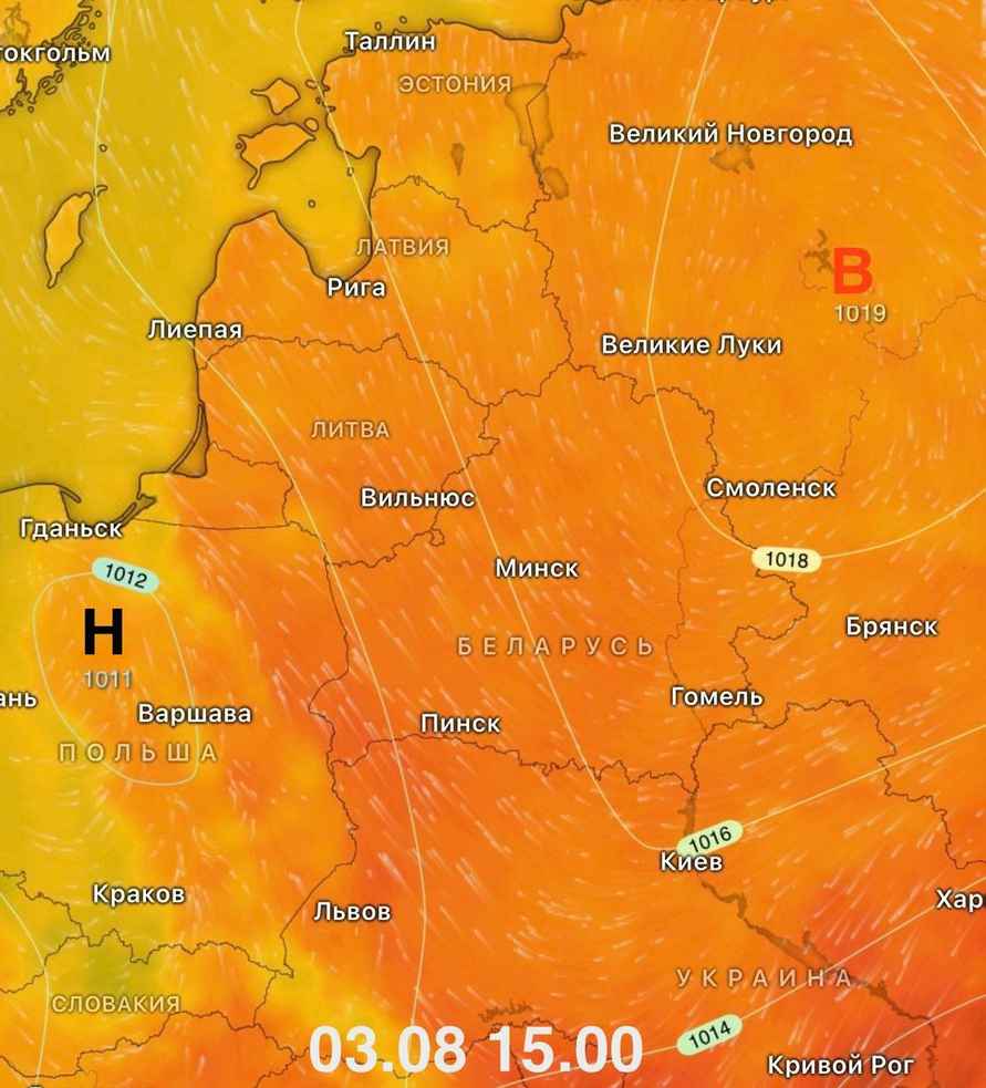 Синоптики спрогнозировали жаркое воскресенье в Беларуси. Где пройдут грозовые дожди?