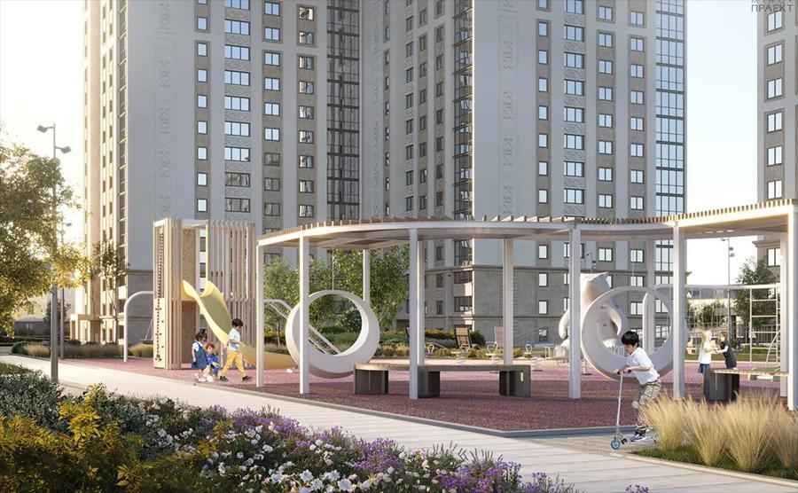 Песочные оттенки и нацорнамент. Минскстрой показал, как будет выглядеть казахстанский квартал