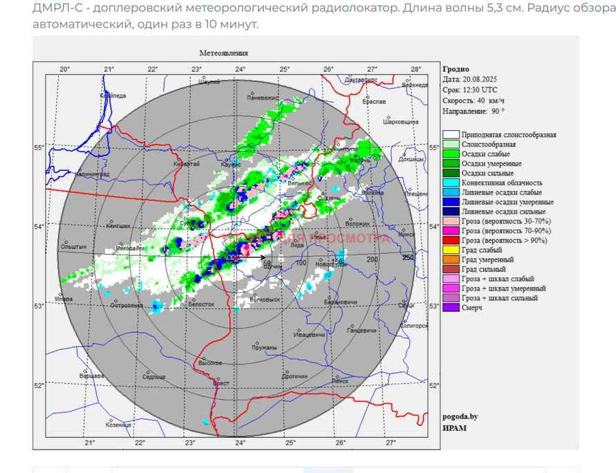 Беларусь накрыл холодный фронт. Синоптики рассказали, когда ждать грозы и ливни до конца недели