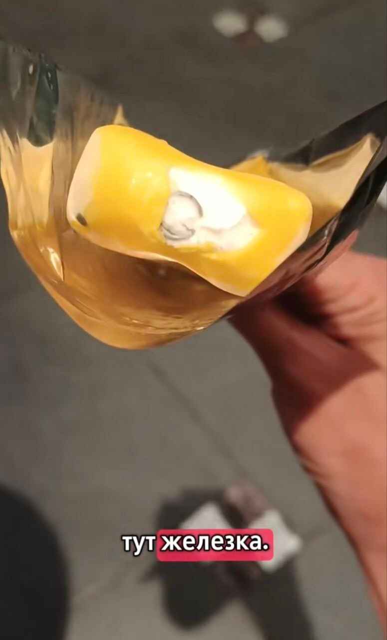 Женщина пожаловалась на железку в белорусском мороженом А если бы ребенок съел?