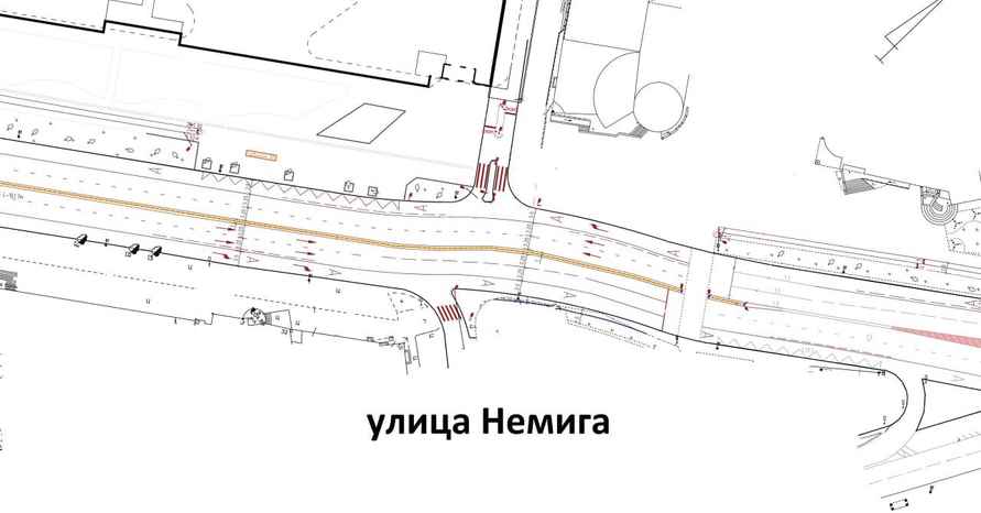 Схема организации движения по Немиге от ГАИ Минска