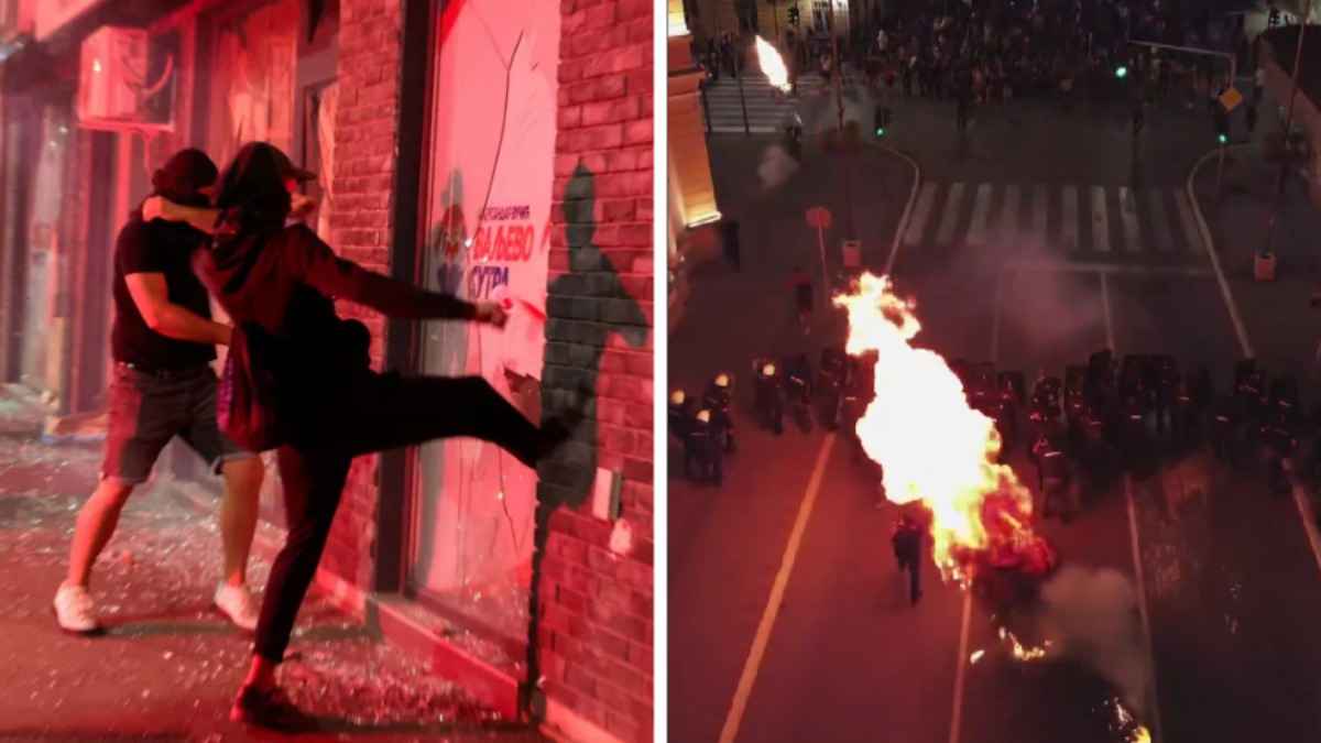 В Сербии произошли новые столкновения протестующих с полицией. Появились видео