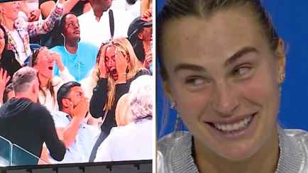 «Никакого давления» — Соболенко рассказала, ждет ли предложения от своего парня после обручения зрителей на ее матче