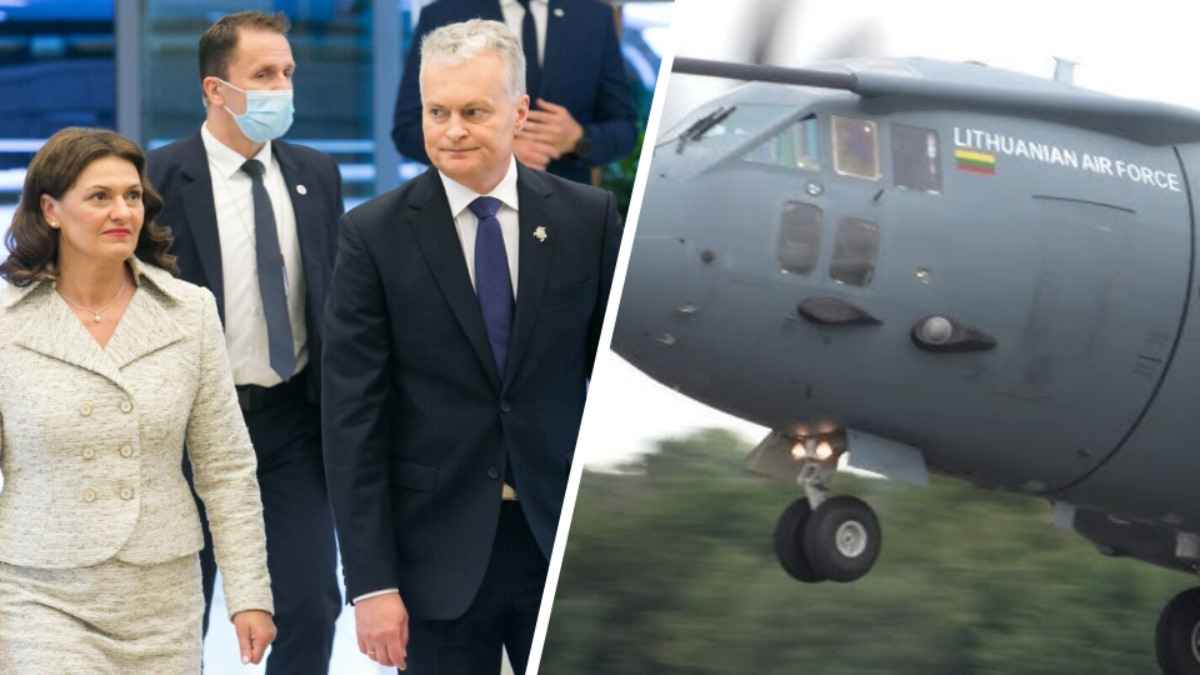 Самолет президента Литвы полчаса не мог сесть в Вильнюсе