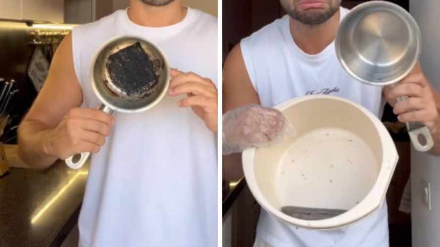 Как очистить нагар с кастрюли и сковородки за 0 копеек? В TikTok показали одну хитрость с водой