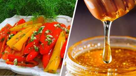 Добавьте к перцам мёд при мариновании. Закатка отлично подойдет даже на праздничный стол