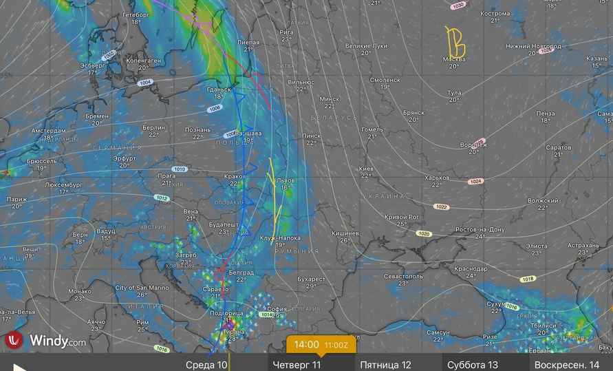 Синоптики предупредили белорусов о ливнях с грозами и похолодании. Но не надолго