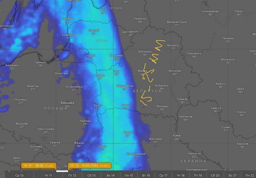 Синоптики предупредили белорусов о ливнях с грозами и похолодании. Но не надолго
