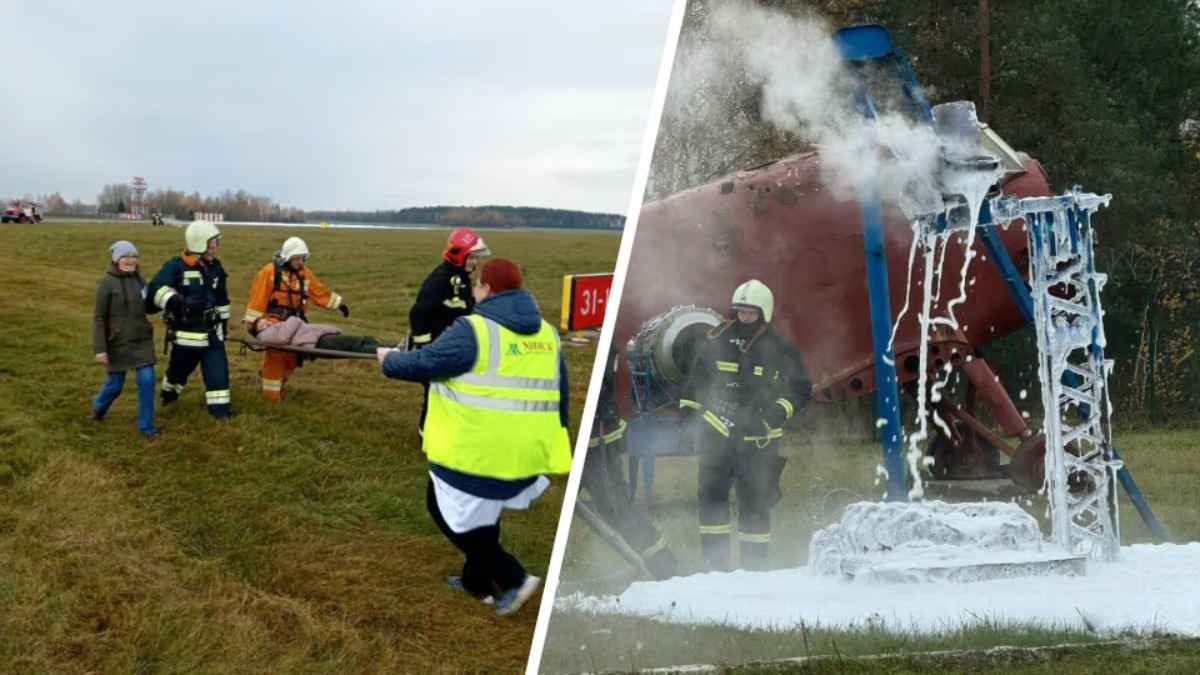 В Могилеве учились спасать пассажирский Boeing