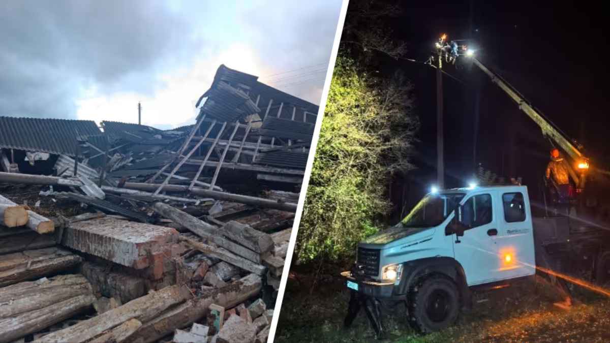 Шквалистый ветер снёс телятник на Могилёвщине и оставил без света десятки деревень Витебщины